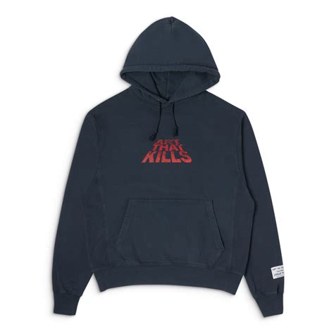 atk stacked logo hoodie navy gallery dept