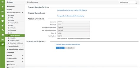 setting  dhl ecommerce customer support portal