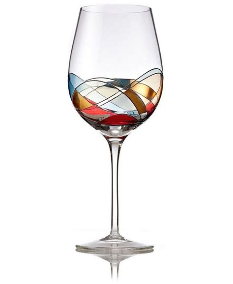 Bezrat Jumbo Wine Glasses With Hand Painted Design Set Of 2 And Reviews