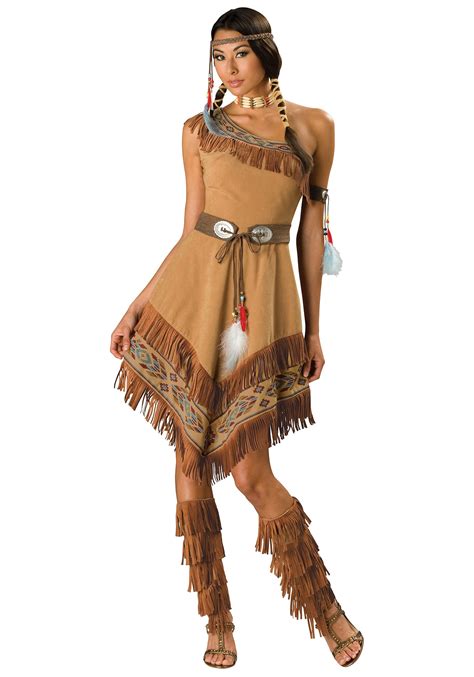 Womens Sexy Tribal Native Costume Sexy Indian Girl Costume