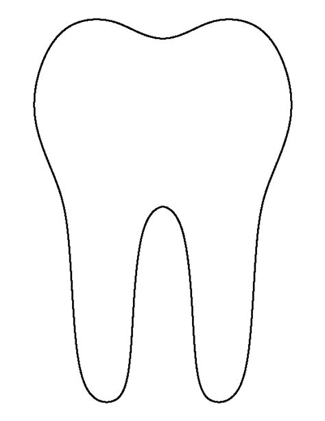 printable tooth template