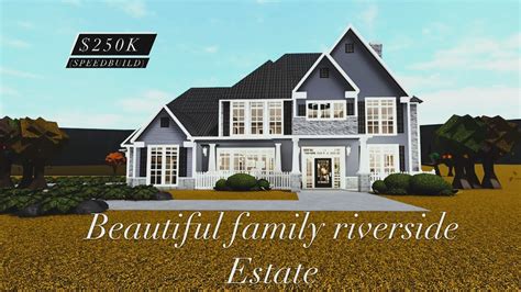 bloxburg gorgeous bdr  bath riverside single family estate  youtube