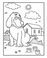 Coloring Dog Pages Biscuit Puppy Employ Creative Time House Children Clipart Colouring Library Comments sketch template