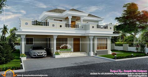 stylish house exterior kerala home design  floor plans  houses