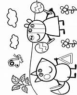 Coloring Sheep Pig Peppa Suzy Pages Fox Template Freddy sketch template