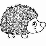 Mandala Hedgehog Silhouette Coloring Zentangle Animal Kolorowanki Choose Board Pages Silhouettedesignstore sketch template