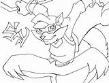 Sly Cooper sketch template