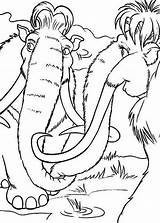 Coloring Ice Age Ellie Pages Manny Popular sketch template