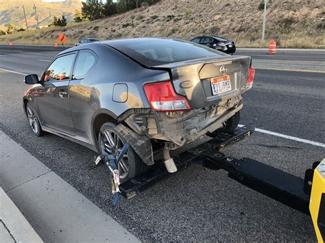 teen driver cited  rear  collision  injuries cedar city