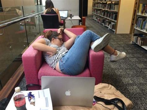 Girl Falls Asleep In Chair At Queensland Uni Awakes As A Viral