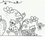 Embroidery sketch template