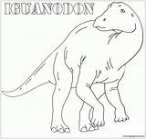 Iguanodon Pages Coloring Color Print sketch template