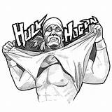 Hulk Hogan Clipartmag Hulkhogan sketch template