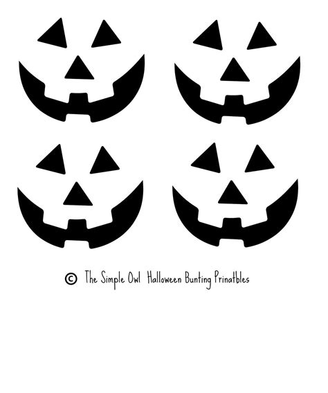 printable easy funny jack  lantern face stencils patterns funny