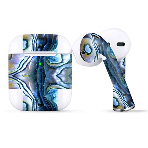 protective skin wrap  apple airpods vinyl sticker cover decal abalone aulon sea shells