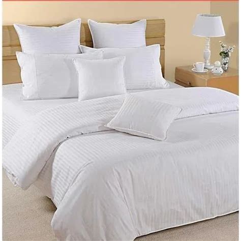 Plain King Size White Double Bed Sheet Rs 480 Set Ekta Fabrics Id