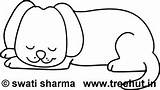 Dog Sleeping Coloring Pages Treehut Puppy Template Mother sketch template