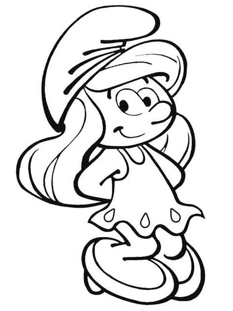smurfette coloring page   printable colorings images