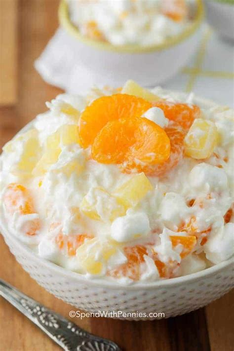 Ambrosia Salad {Fruit Salad w/ Marshmallows} - Spend With