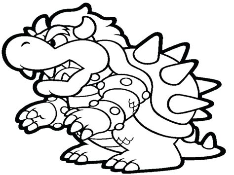 paper bowser coloring pages  getcoloringscom  printable