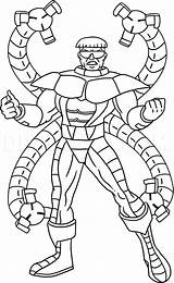Colorear Ock Colouring Dottor Dragoart Oc Nemici Enemigos Superheroes Araña Venom Avenger sketch template
