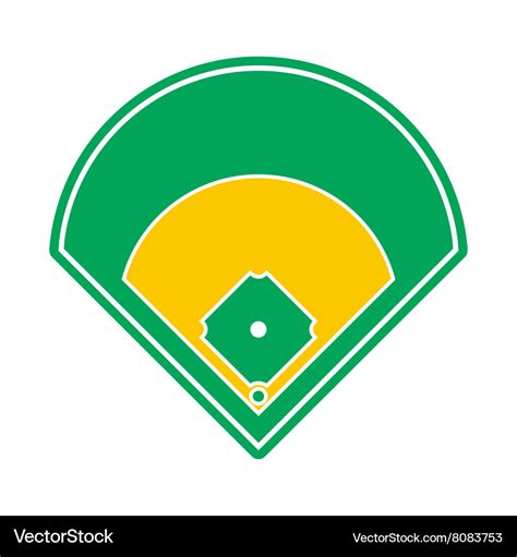 baseball field icon royalty  vector image vectorstock