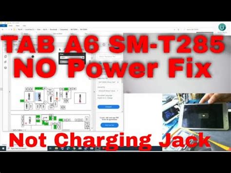samsung galaxy tab  sm   power  charging fix  repair explain  schematic
