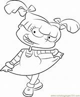 Coloring Rugrats Angelica Pages Pickles Coloringpages101 Color sketch template