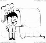 Chef Menu Blank Girl Cartoon Clipart Presenting Little Vector Coloring Thoman Cory Outlined Woman Cooking Kids Websites Presentations Reports Powerpoint sketch template