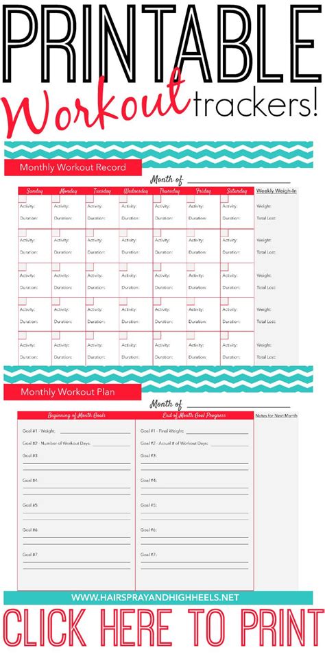 busy bee fitness tracker printable