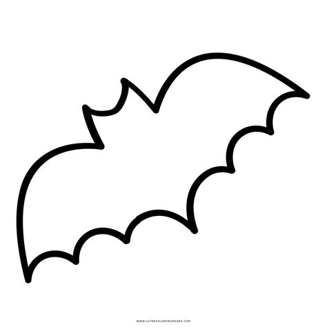 bat outline coloring page
