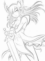 Fairy Tail Drawing Erza Anime Valkyrie Lineart Deviantart Scarlet Coloring Pages Drawings Sketch Ft Adult Getdrawings Girls sketch template
