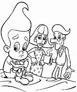 Jimmy Neutron Coloring Pages Print Color Kids Books Animated Printable sketch template