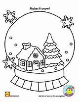 Snow Coloring Globes Pages Christmas Globe Colouring มาส คร ระบาย สต Draw Templates Choose Board Popular Printables sketch template