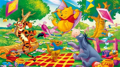 winnie  pooh flying kites wallpaper hd