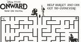 Onward Maze Guinevere Pixar Puzzles sketch template