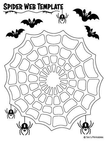 spider web template tims printables