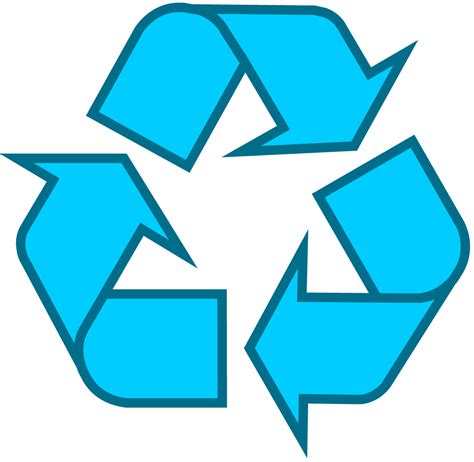 light blue universal recycling symbol logo sign httpwww