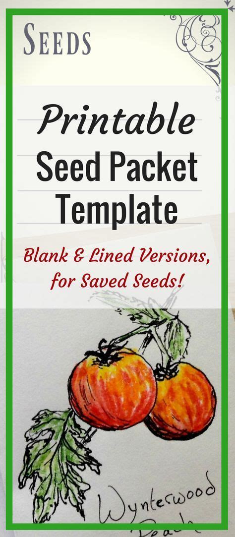 printable seed packets seed packet template printable seed