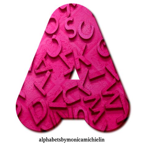michielin alphabets letters pink texture alphabet numbers