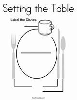 Table Coloring Setting Printable Pages Print Worksheets Twistynoodle Ll Choose Board sketch template