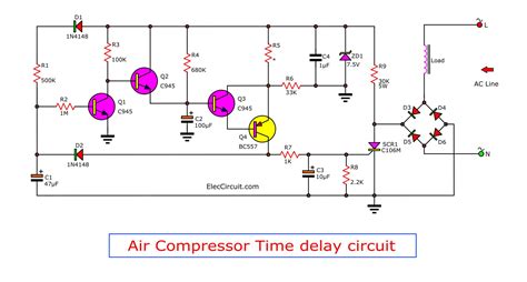 cheap air compressor time delay circuit eleccircuitcom
