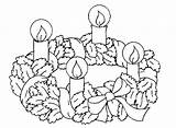 Natale Colorare Avvento Religiocando Corone Ghirlanda sketch template
