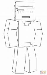 Minecraft Steve Coloring Pages Para Library Clipart Desenhos Desenhar sketch template