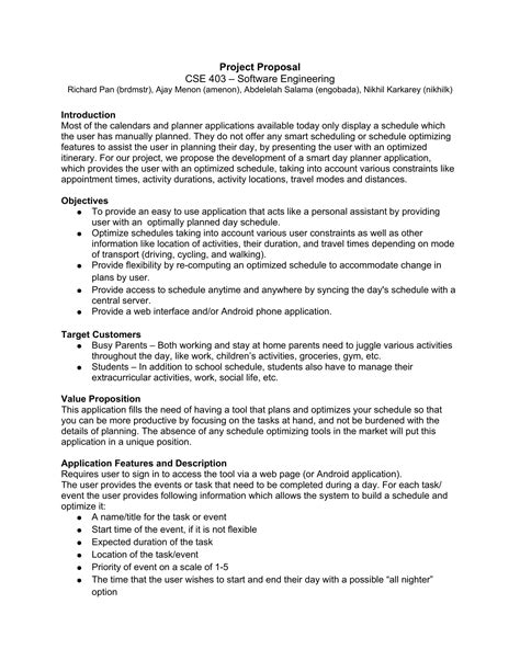 engineering project proposal examples    ms word pages