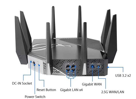 Asus Rog Rapture Gt Axe11000 Wi Fi 6e Router With 6ghz