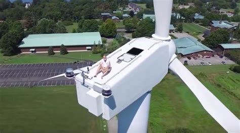 privacy drone finds sunbathing monk atop wind turbine  california societys