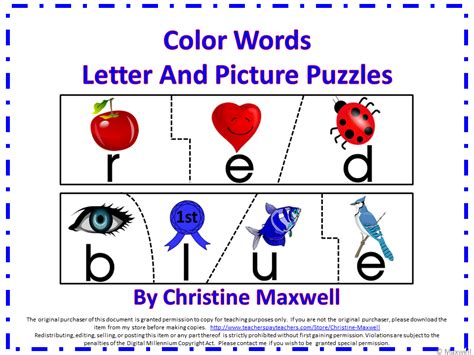 hand  heart colors  color word activities