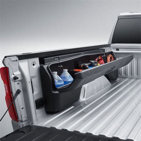 silverado side mounted bed storage box maximizes  bed functionality  organization