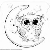 Owl Coloring Cute Pages Getcoloringpages Colouring Adult sketch template